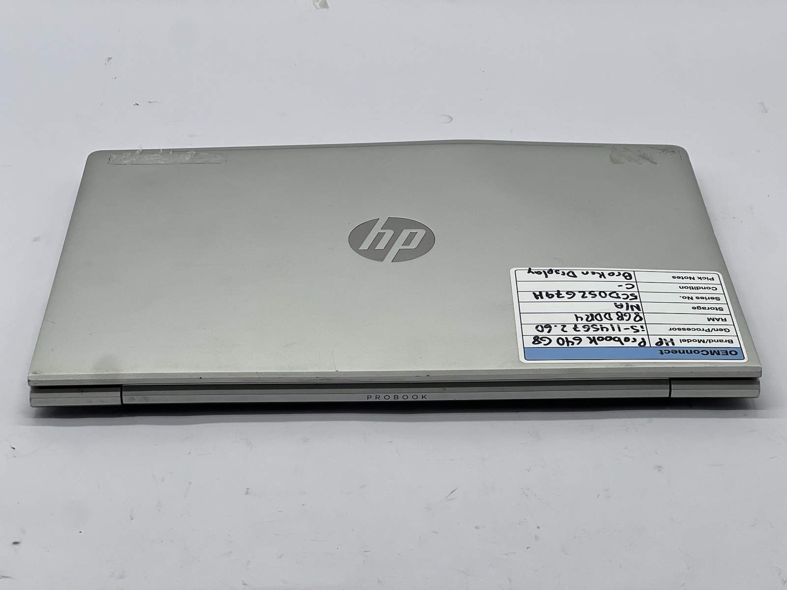 HP ProBook 640 G8 Laptop, i5-1145G7, 2.6GHz, 8GB RAM, No HDD/OS/AC-Bad Screen