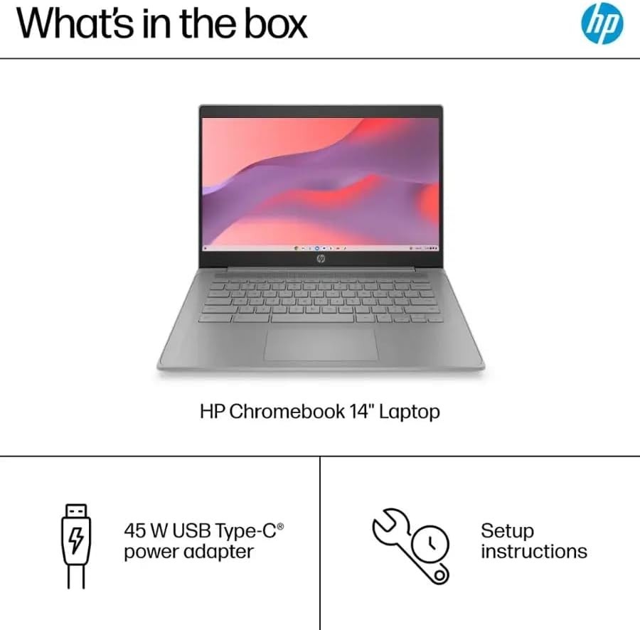 HP Chromebook 14a-ne1013dx 14″ HD Laptop Intel Celeron N4500 4GB RAM 64GB Renew