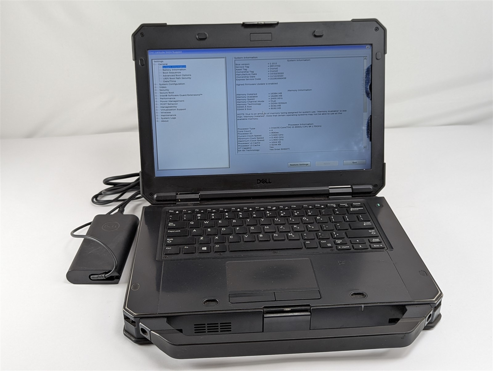 Dell 14” Latitude 5424 Rugged i5-8350U 16GB 128GB SSD Business Field Laptop