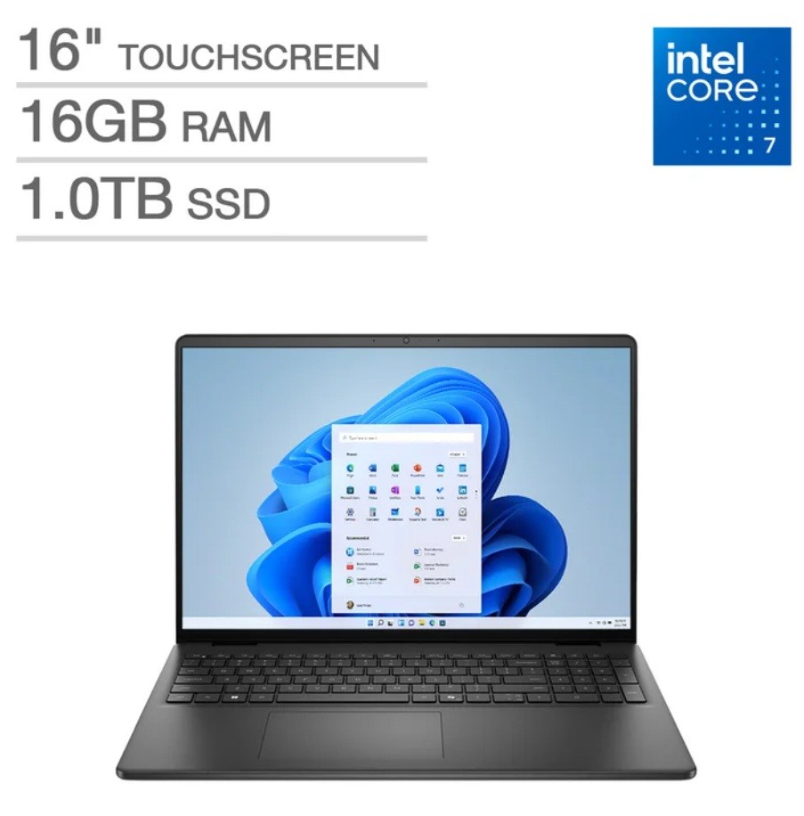 Dell 16 DC16250 16″ FHD Touch Core 7 150U 16GB 1TB SSD W11H