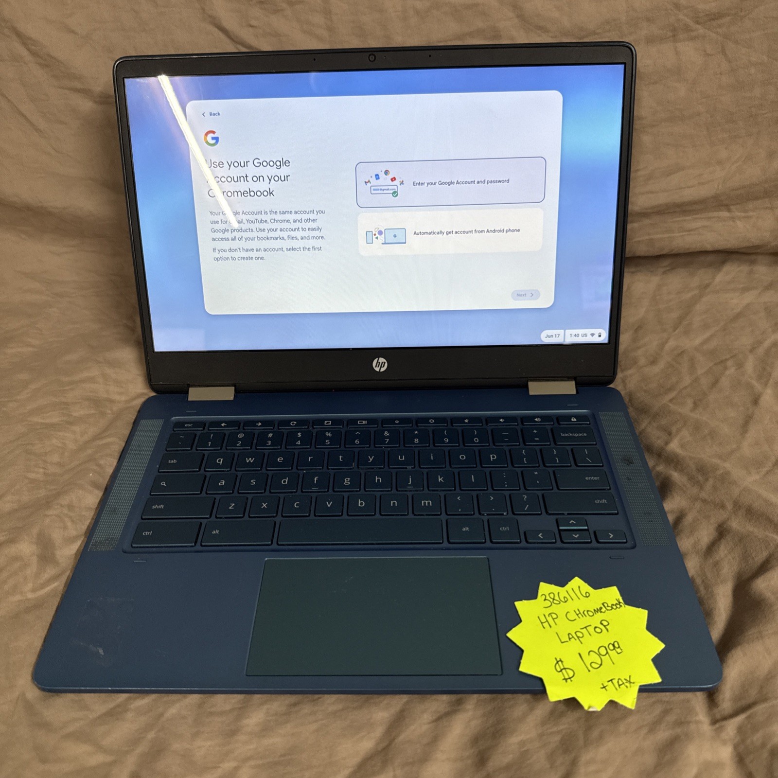 HP Chromebook X360 14A 14” (No charger)