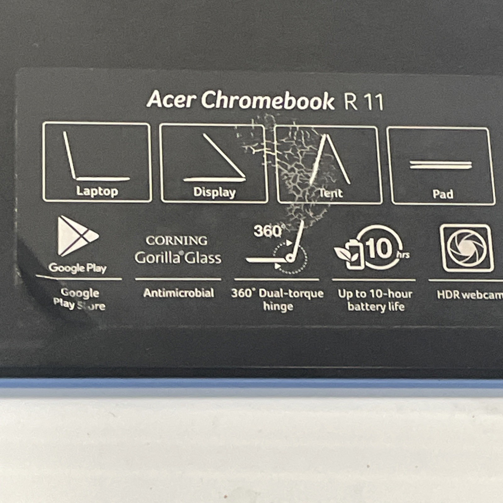 ACER Touch Chromebook R11 Laptop CB5-132T N15Q8 -NO CHARGER -PARTS & REPAIR ONLY