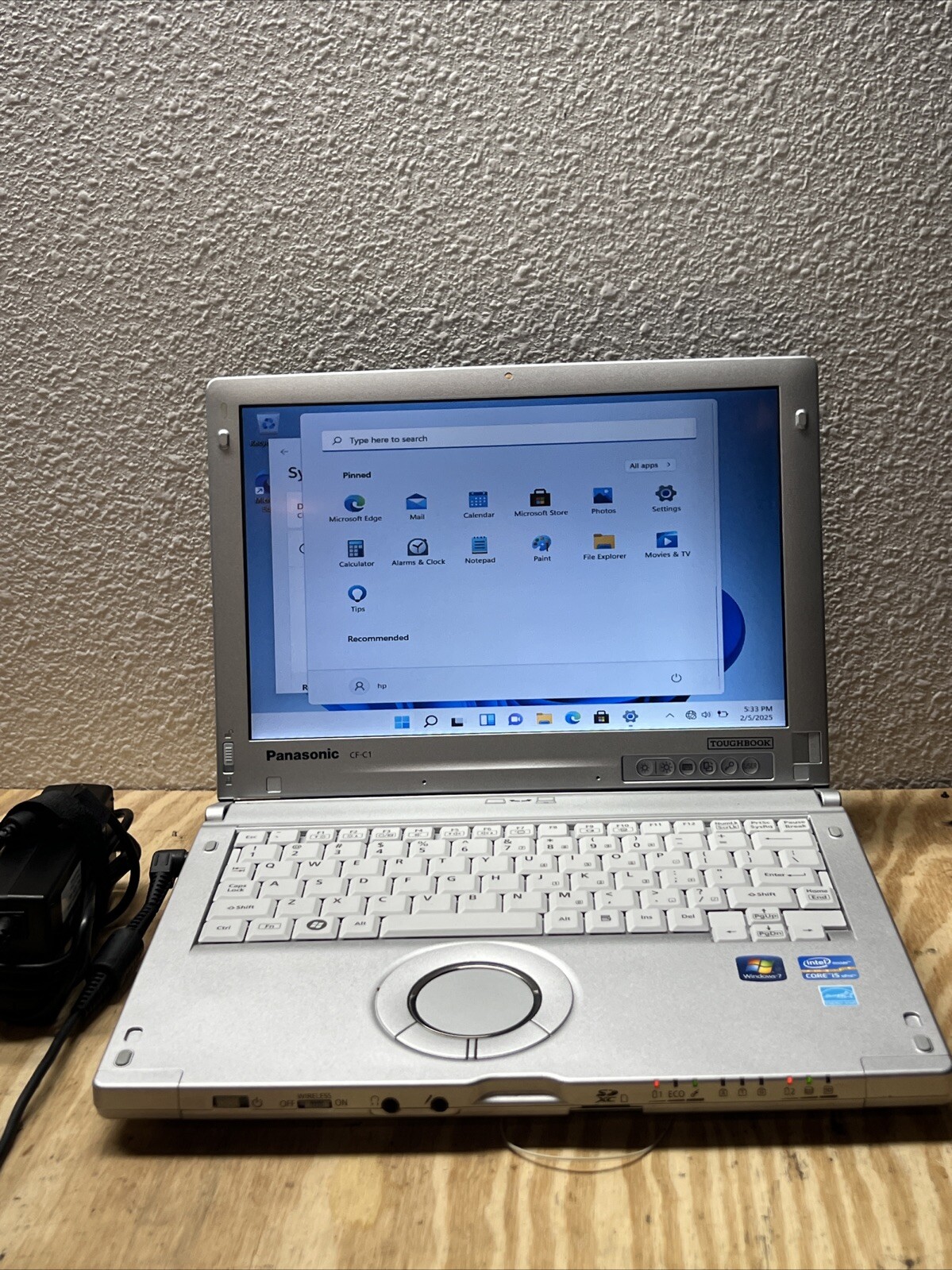 Panasonic Toughbook CF-C1 i5-2520M 4GB RAM 500GB HDD Win 11 Pro Bad Battery