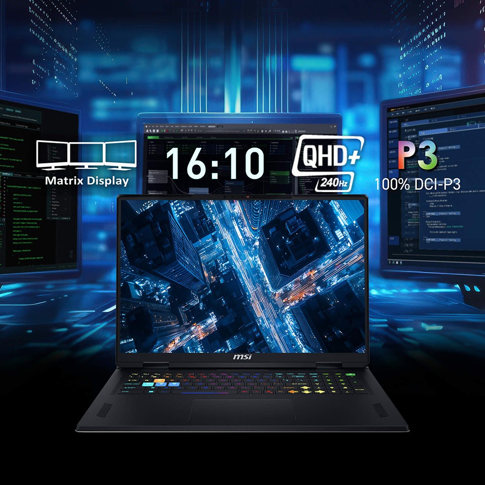 MSI 18″ Vector A18 HX QHD Gaming Laptop in Cosmo Gray – VECTORA18HX076