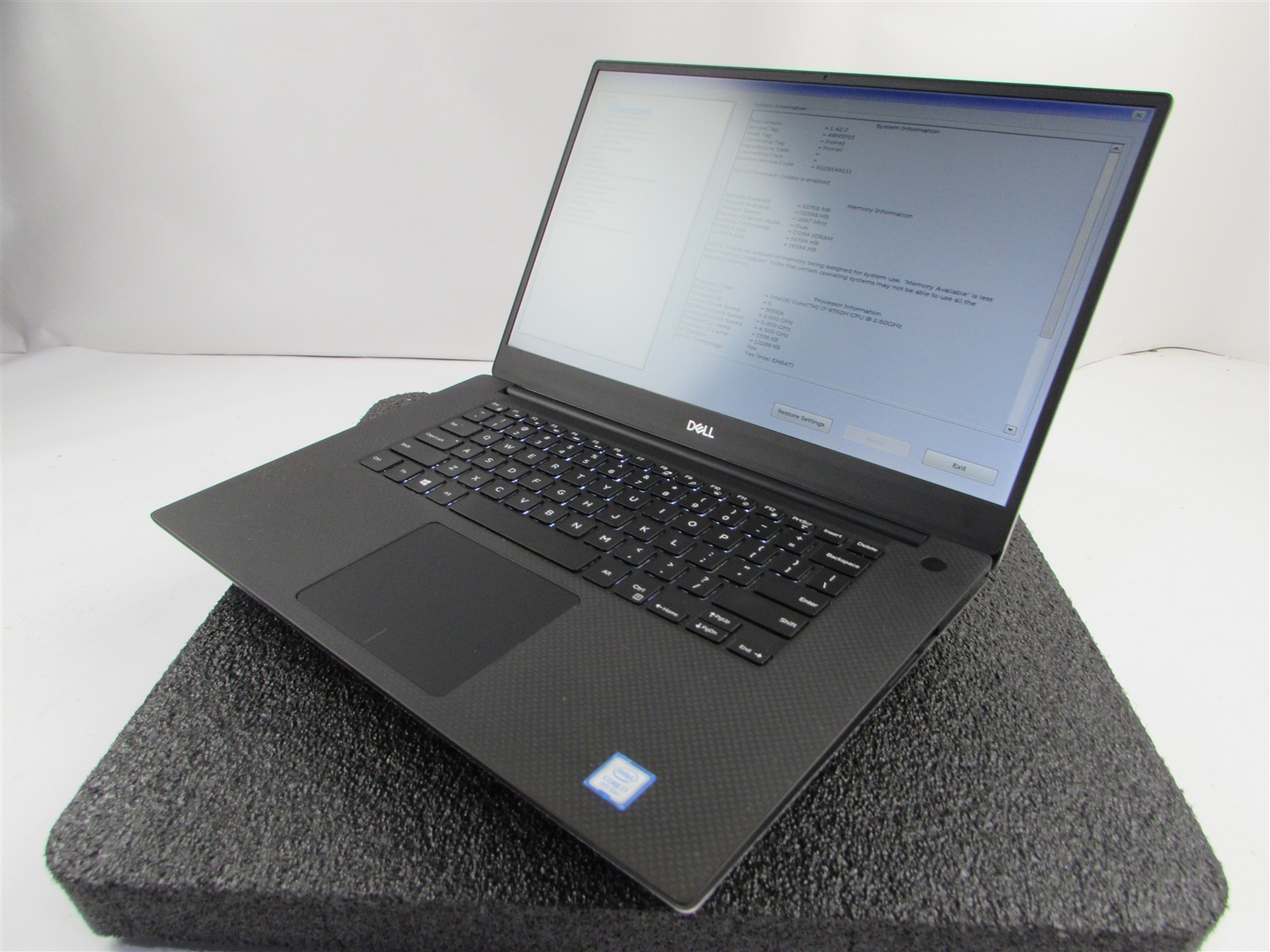 DELL PRECISION 5540 1920X1080 FHD I7-9850H 512GB SSD 32GB RAM T2000 NO O.S