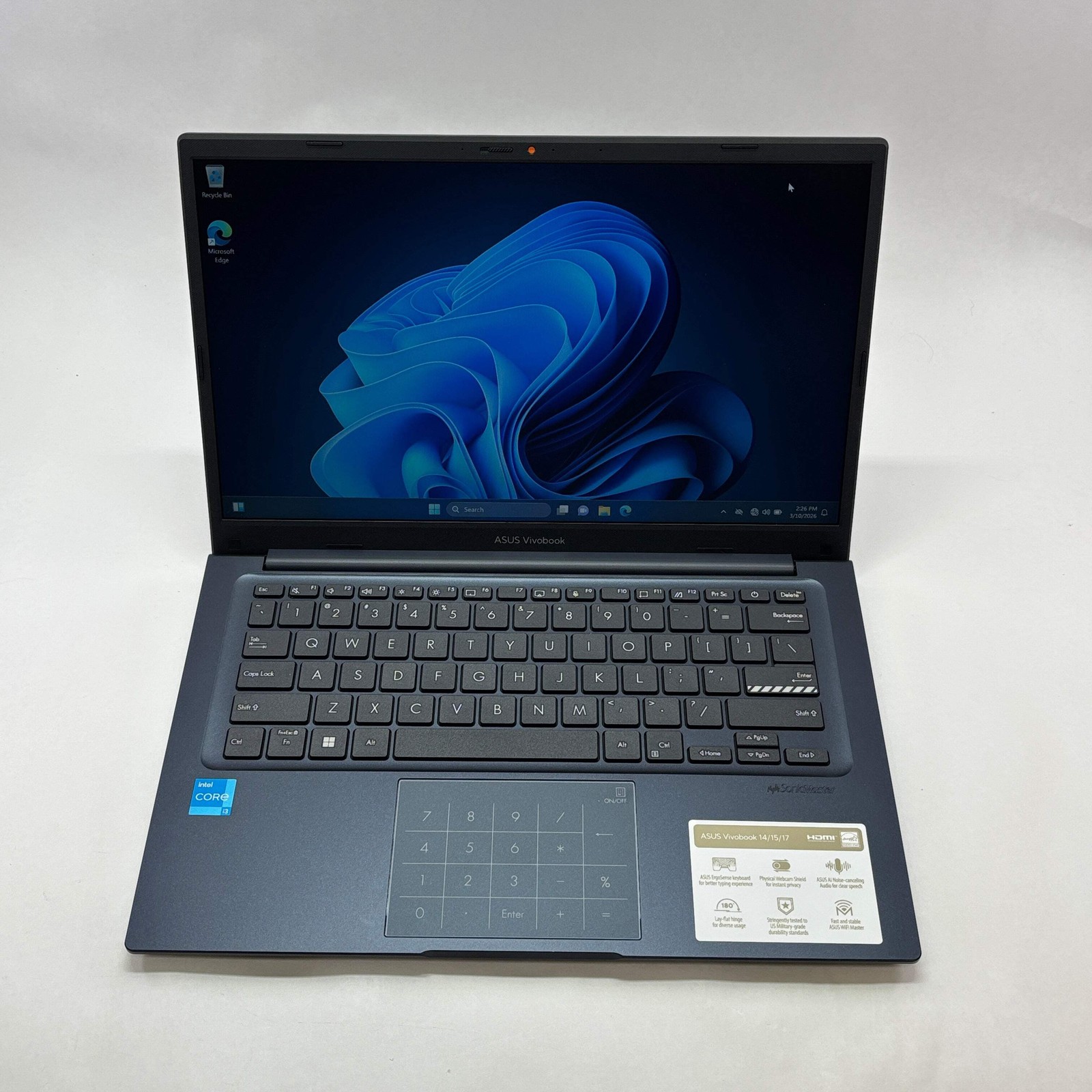 Asus Vivobook 14 X1404V 14″ i3-1315U 1.2GHz 250GB SSD