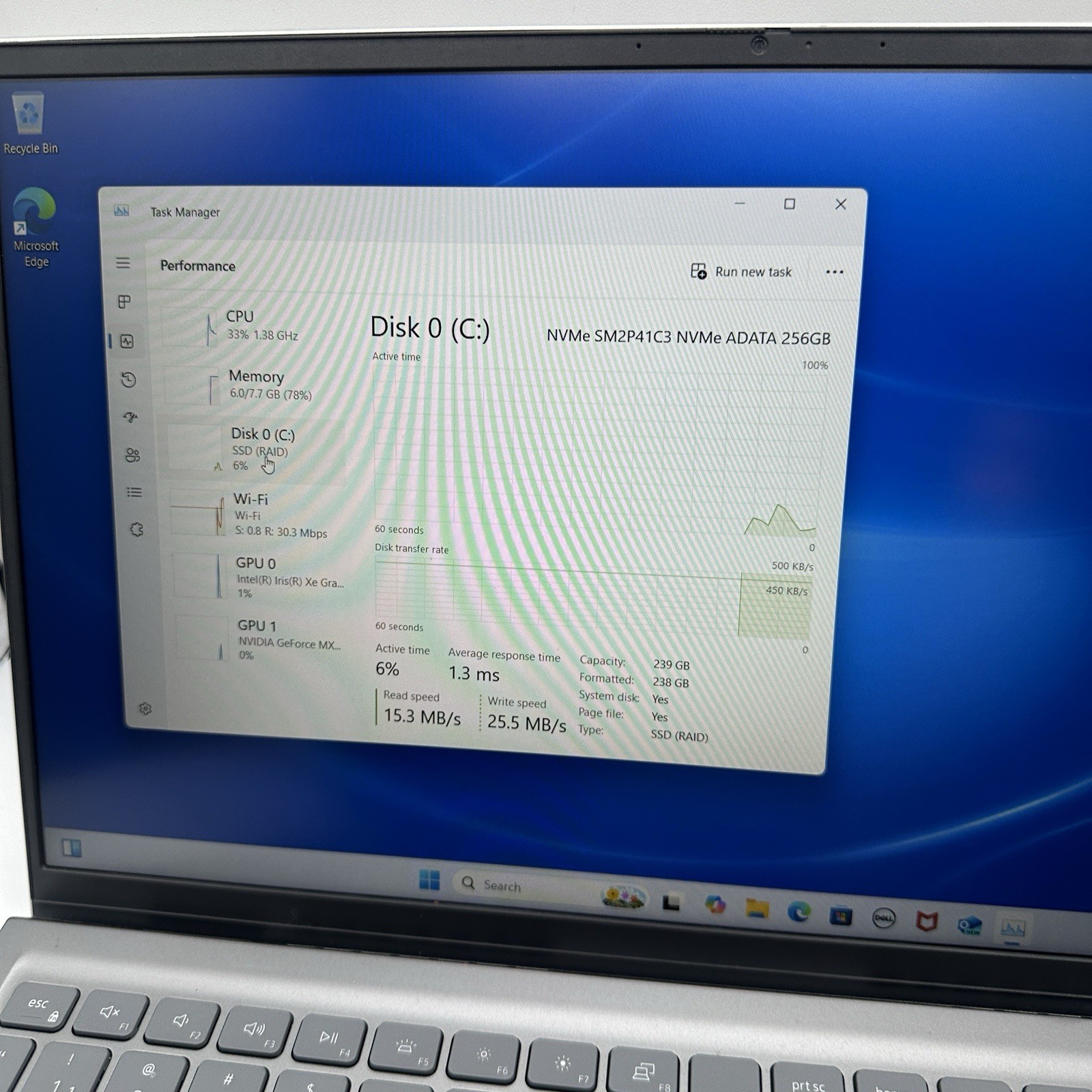 Dell Inspiron 15 5510 15.6″ i5-11320H 3.4GHz 8GB RAM 265GB SSD MX450