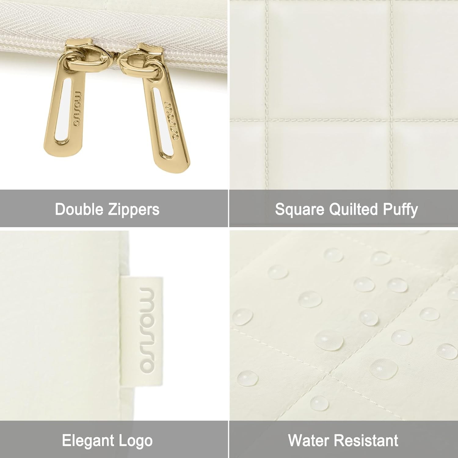 Puffy Laptop Sleeve for 15-16 inch Laptops, Compatible with MacBook Pro, Sand Co