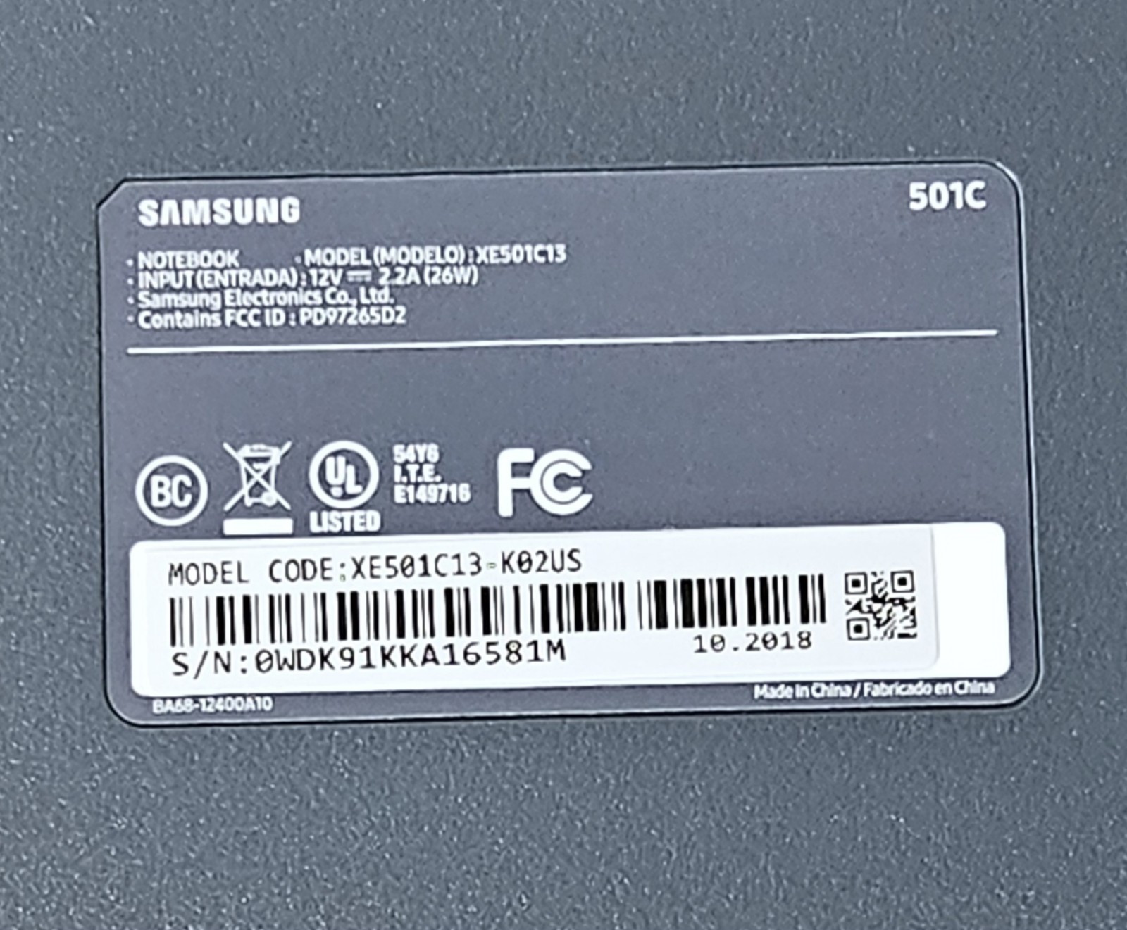 SAMSUNG CHROMEBOOK 3 XE501C13-K02US 11.6″ INTEL CELERON 4GB RAM / 32GB SSD