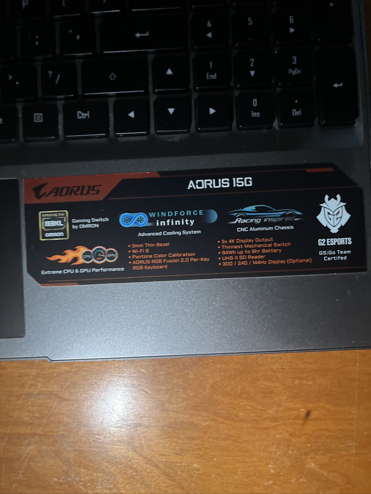 Aorus 15G windows 11 Intel Core i7 10th generation Nvidia GEFORCE GTX 4K display