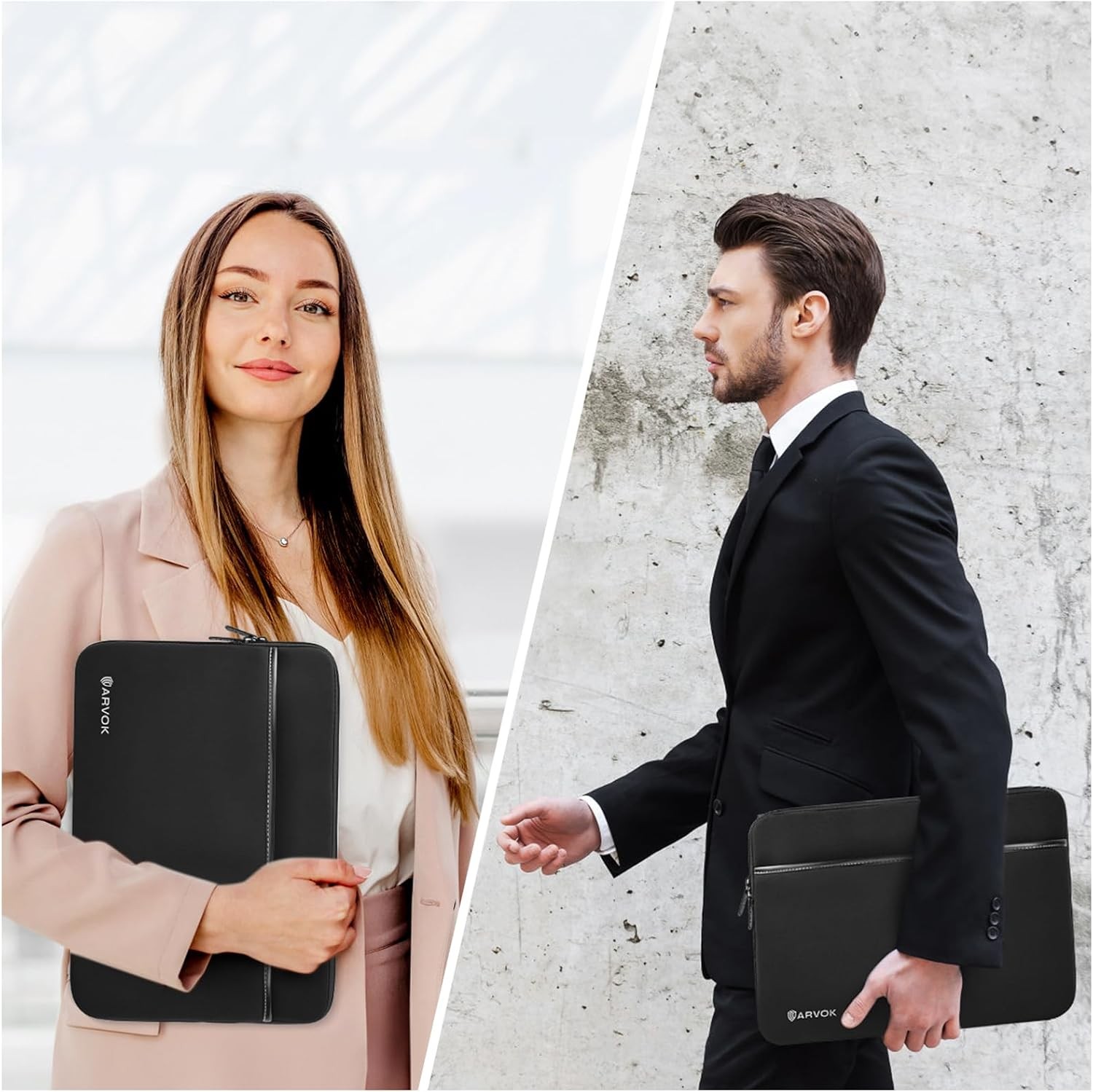Neoprene Laptop Sleeve for 15-16″ MacBook Air/Pro, Black Case 15.6