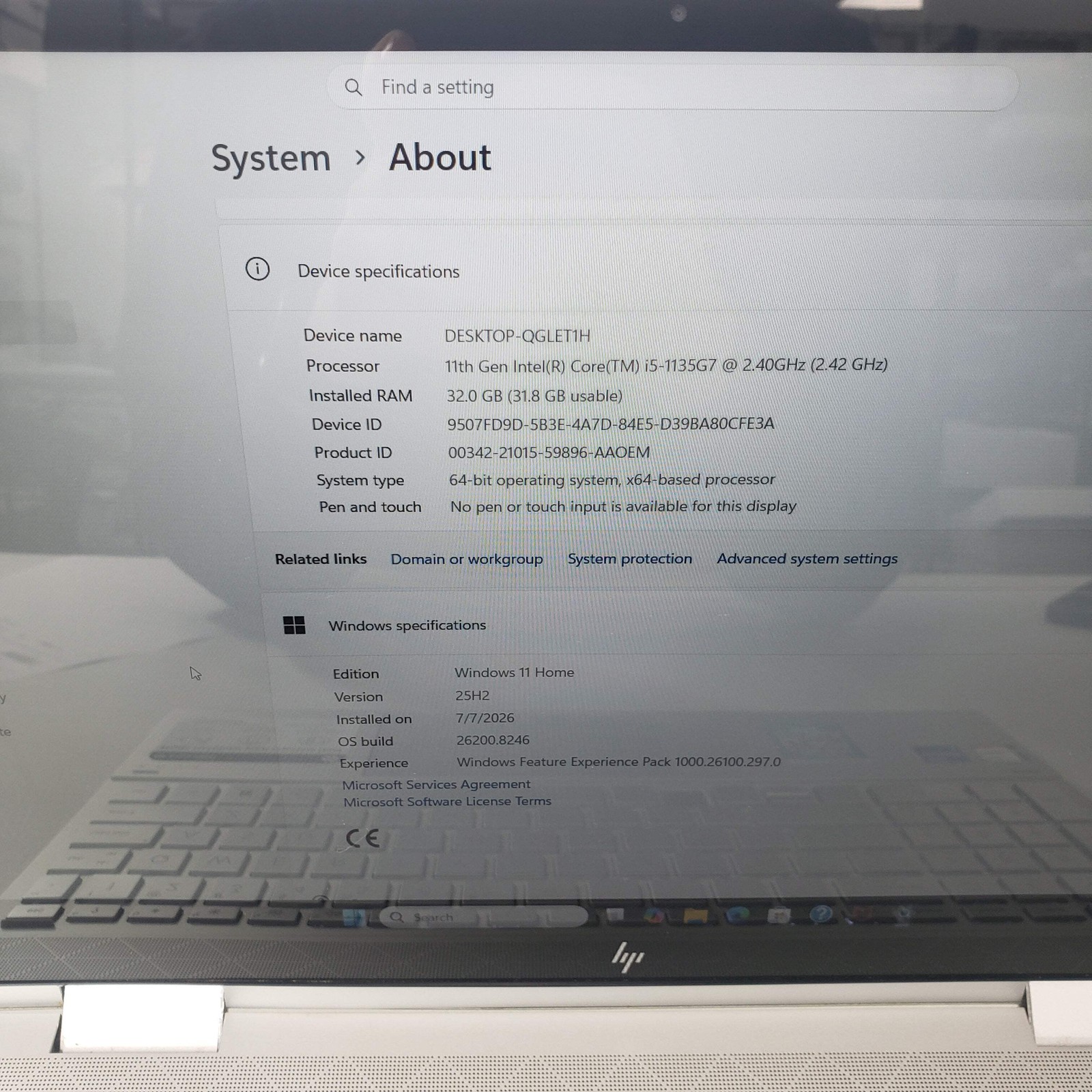 HP Envy x360 QGLET1H 15.6″ i5-1135G7 2.4GHz 32GB RAM 1TB SSD