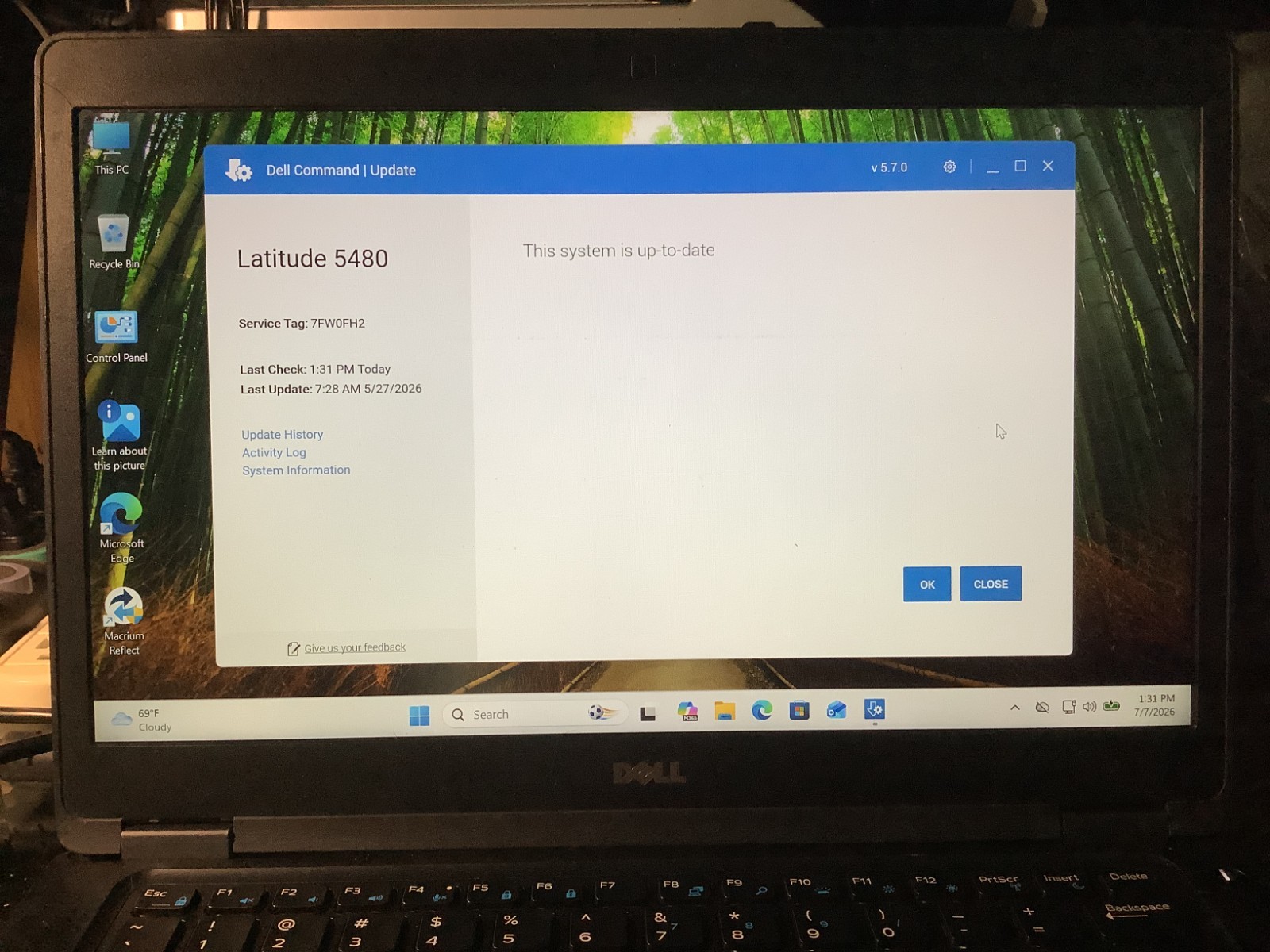 Dell Latitude 5480, i7-7820HQ – 8 GB – 256 GB NVMe + 32 GB Windows 11 Pro 25H2