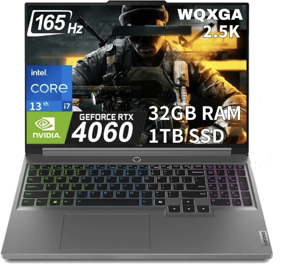 New Lenovo Legion 5i 16” WQXGA 165Hz Laptop i7-13650HX 16GB 1TB SSD RTX 4060