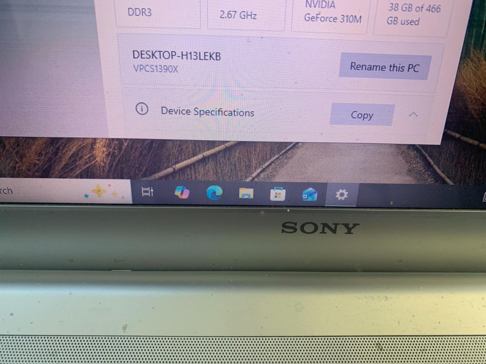 Sony PCG-51111L VPCS1 13.3″ Intel Core i5 M 480 2.67GHz 4GB Ram 500GB HDD Win 10