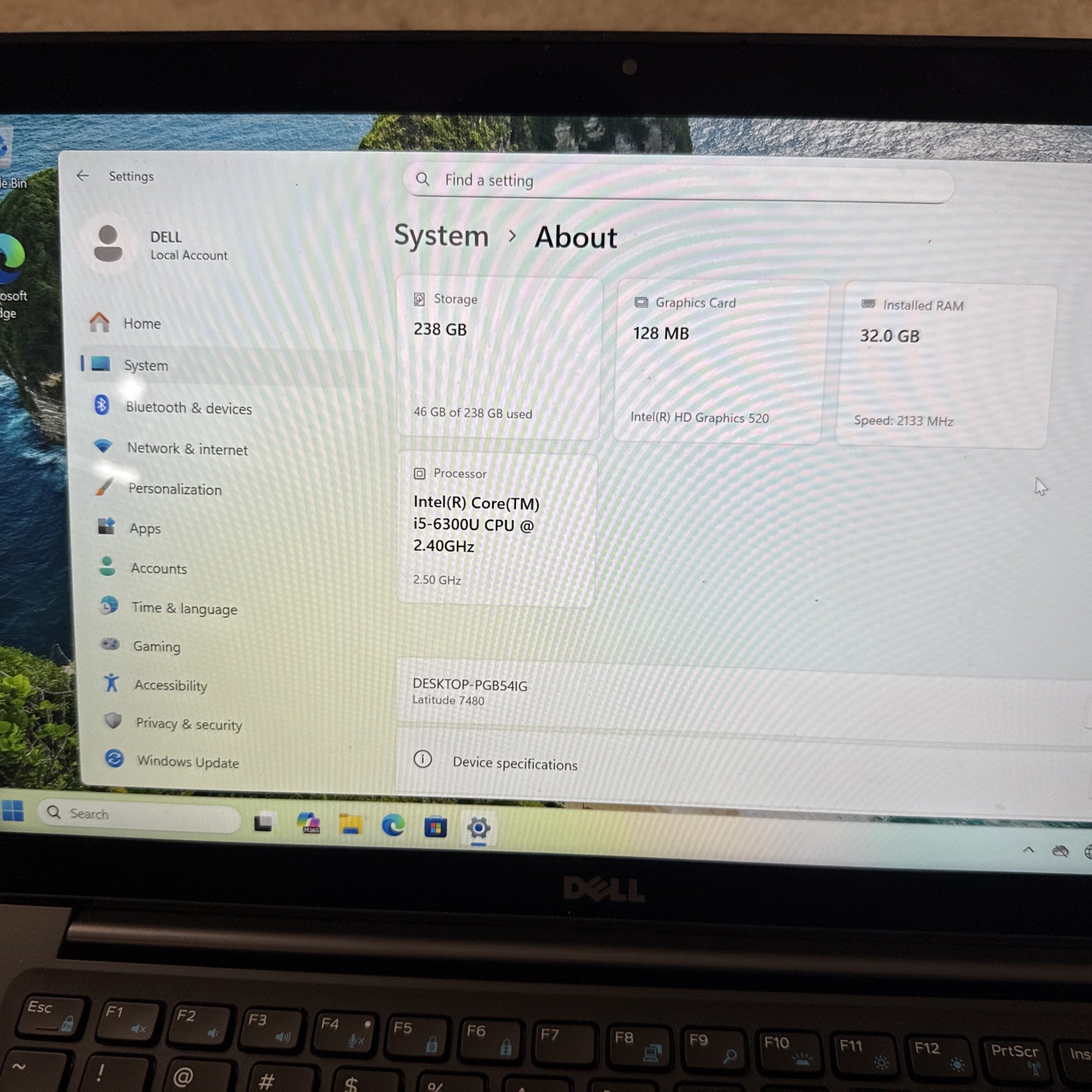 Dell Latitude 7480 Laptop 14-inch Intel Core I5 Touch 32gb RAM