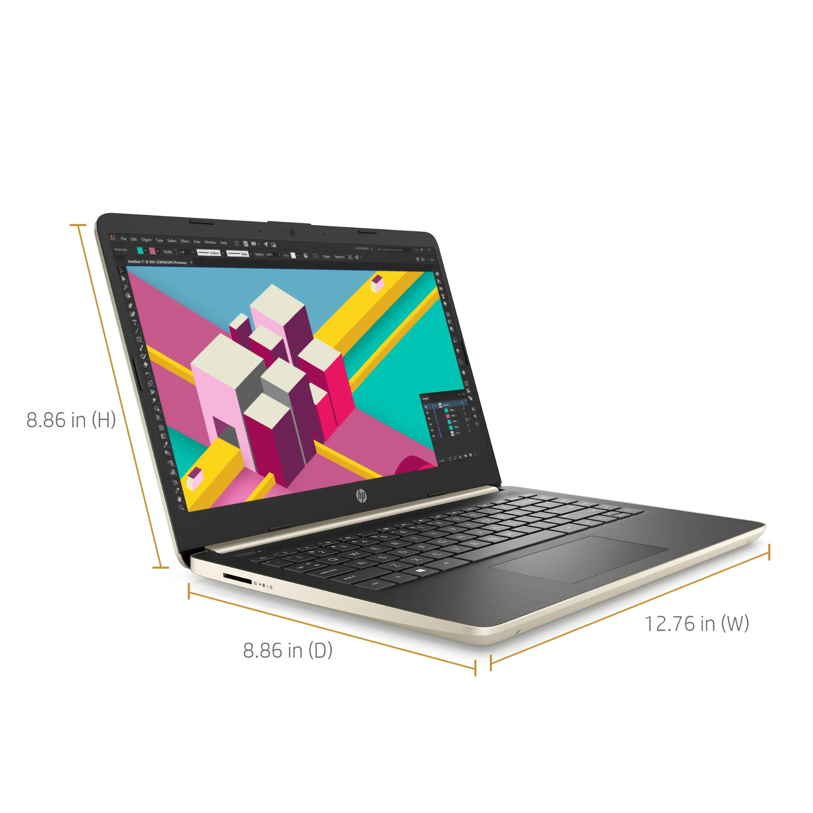 HP Laptop Notebook 14″ Intel i3 (Up to 3.4GHz) 4GB RAM 128GB SSD Office 2024 Pro