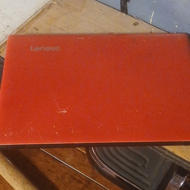 Lenovo 100S 14″ Red Laptop Intel Celeron Notebook For Parts/Not Working