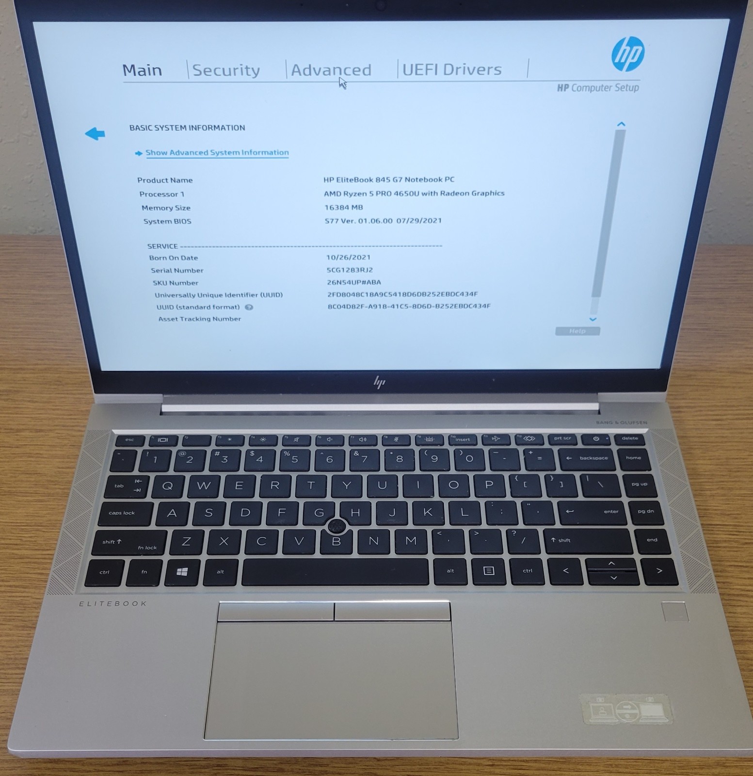 HP EliteBook 845 G7 Ryzen 5 Pro 4650U 2.10GHz 16GB 128GB NVMe Radeon Vega No OS