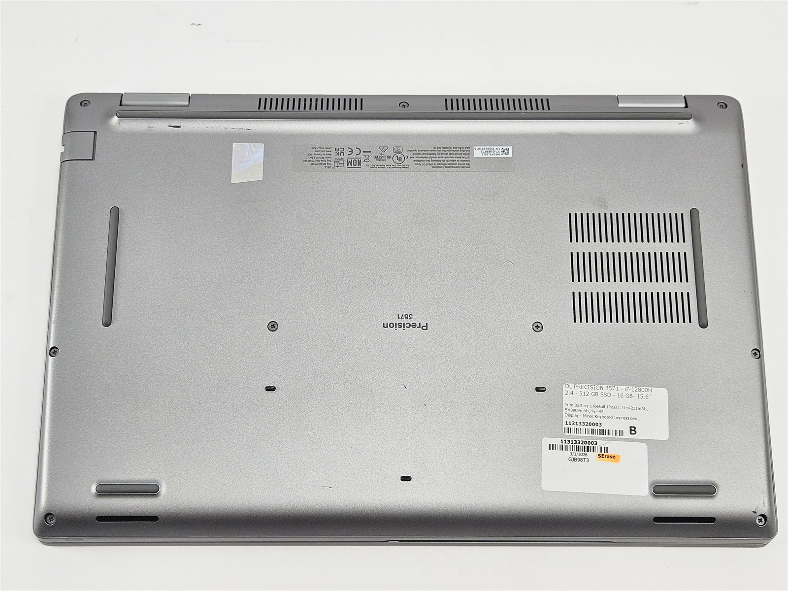 Dell Precision 3571 i7-12800H 16GB DDR5 512GB NVMe NVIDIA T600 GPU