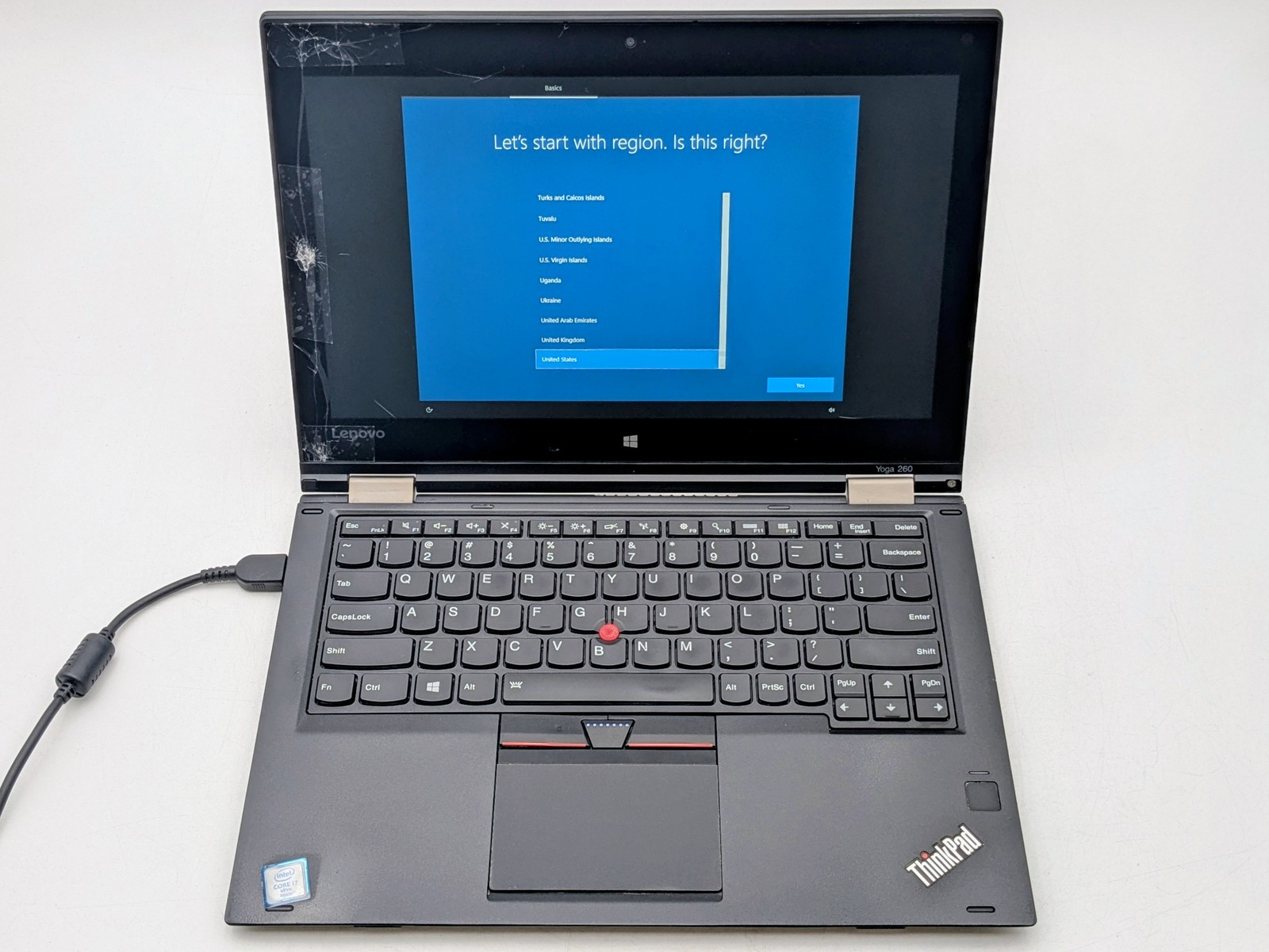 Lenovo ThinkPad Yoga 260 2-in-1 12″ FHD I7-6600U 256GB SSD 8GB W10P *READ*