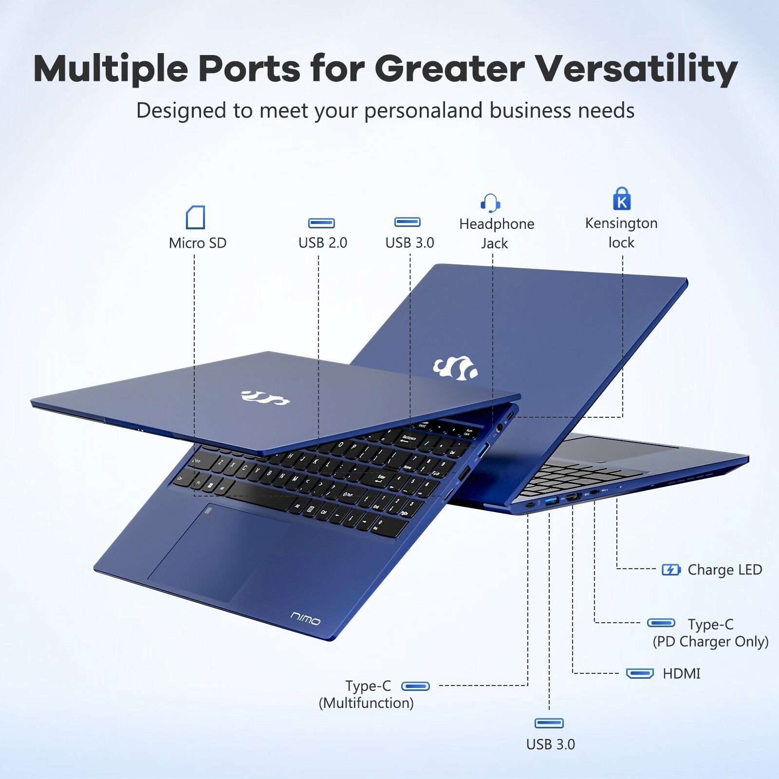 NIMO 15.6″ FHD IPS Laptop Intel i5-12450H 8 Cores 16GB RAM 512GB SSD