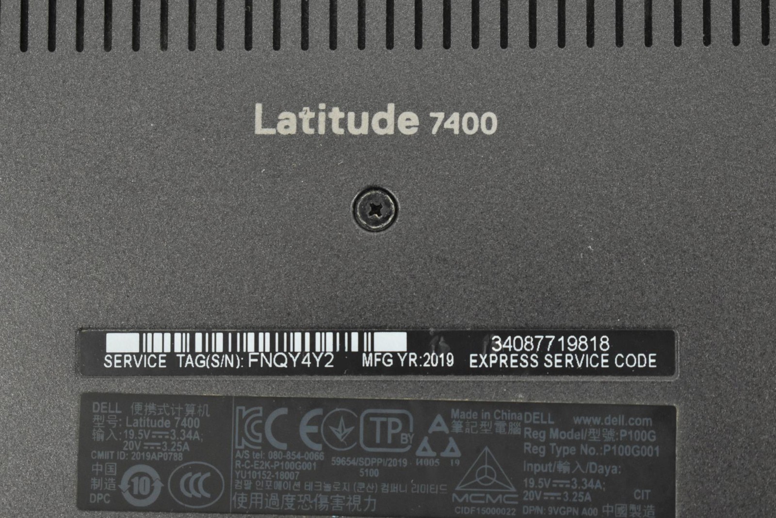 Dell Latitude 7400 Laptop i7-8665U 1.9GHz 16GB 256GB SSD No OS 14″ *See Issues*