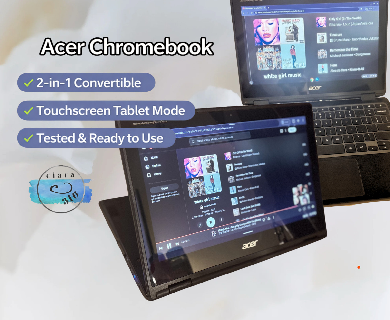 Acer Chromebook 2-in-1 Touchscreen | AMD A6-9220C | 4GB RAM | Tested | Webcam |