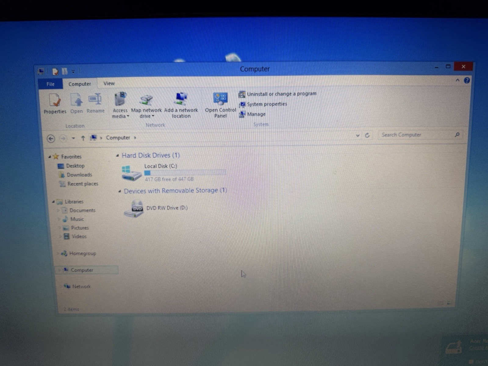 Acer Aspire V3-731 / VA70 2.20ghz/4gb/448gbHD/Webcam/BT/17.3″/Hdmi
