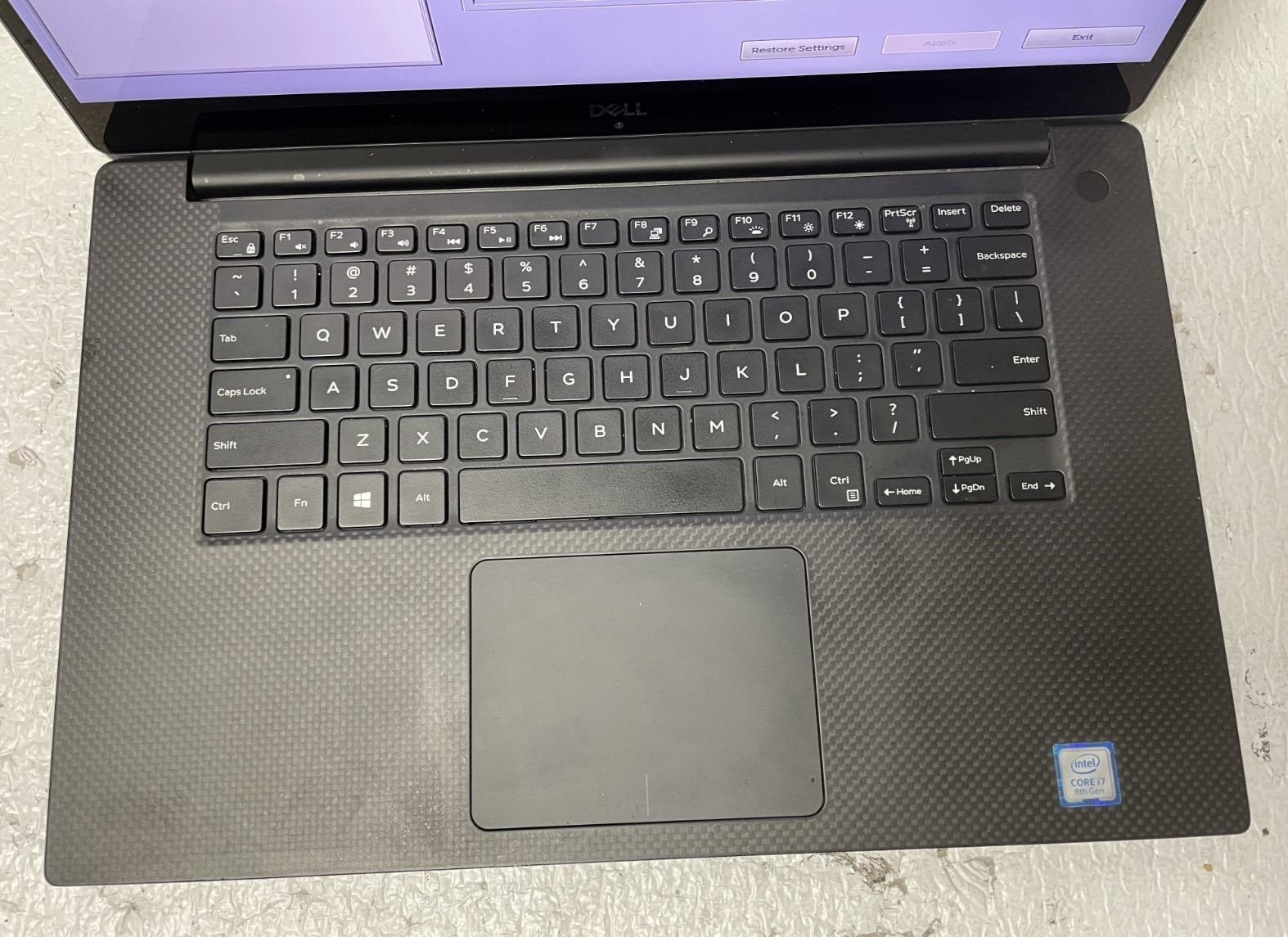 Dell XPS 15 9750 Intel i7-8750H @2.20 8GB RAM NO SSD Touchscreen Parts *READ