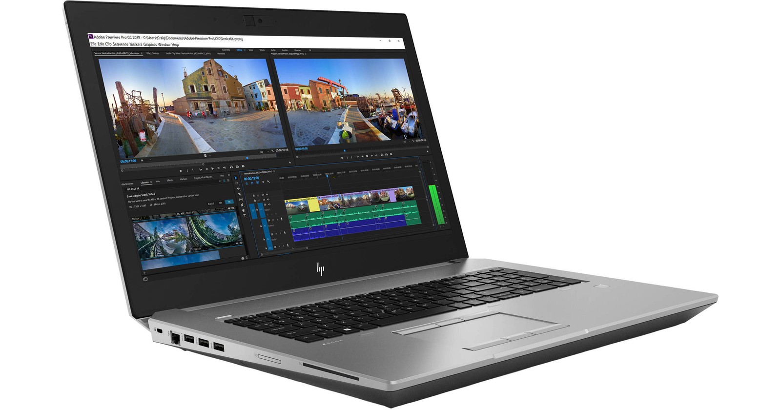 HP ZBook 17 G5 17.3” Laptop Core i7 4.3GHz 32GB RAM 512GB SSD Win 11 Pro NVIDIA