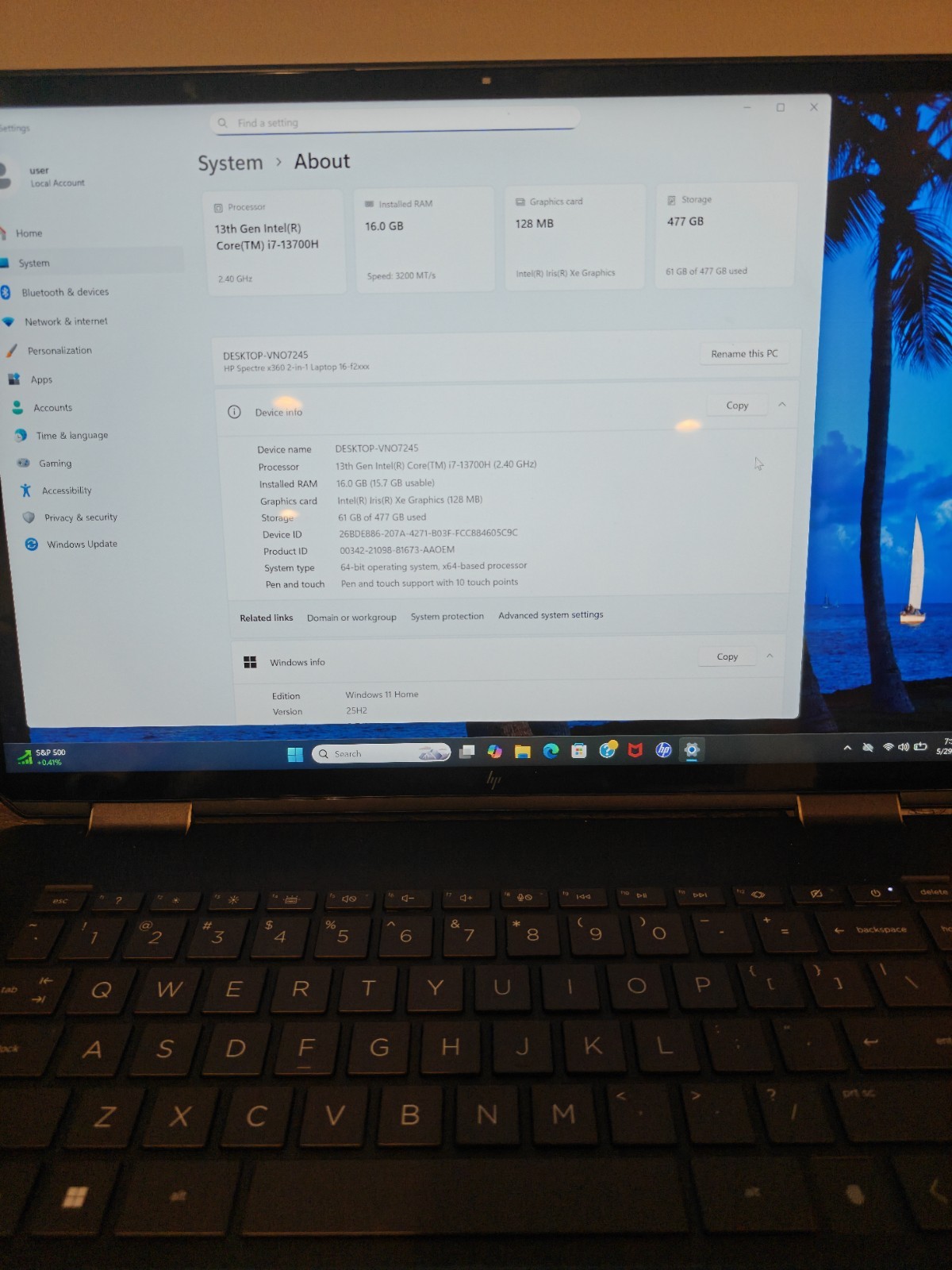 HP Spectre x360 16” 2-in-1 Laptop i7-13700H 16GB 512GB 3K Resolution OLED