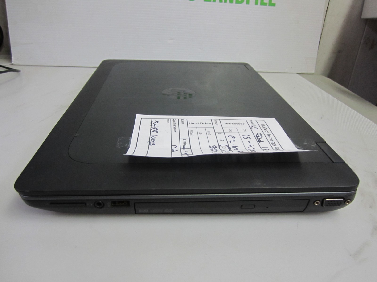 HP ZBook 15 i5-4300M 2.6GHz 16GB 320GB Laptop + AC NO OS STIFF KEYS~