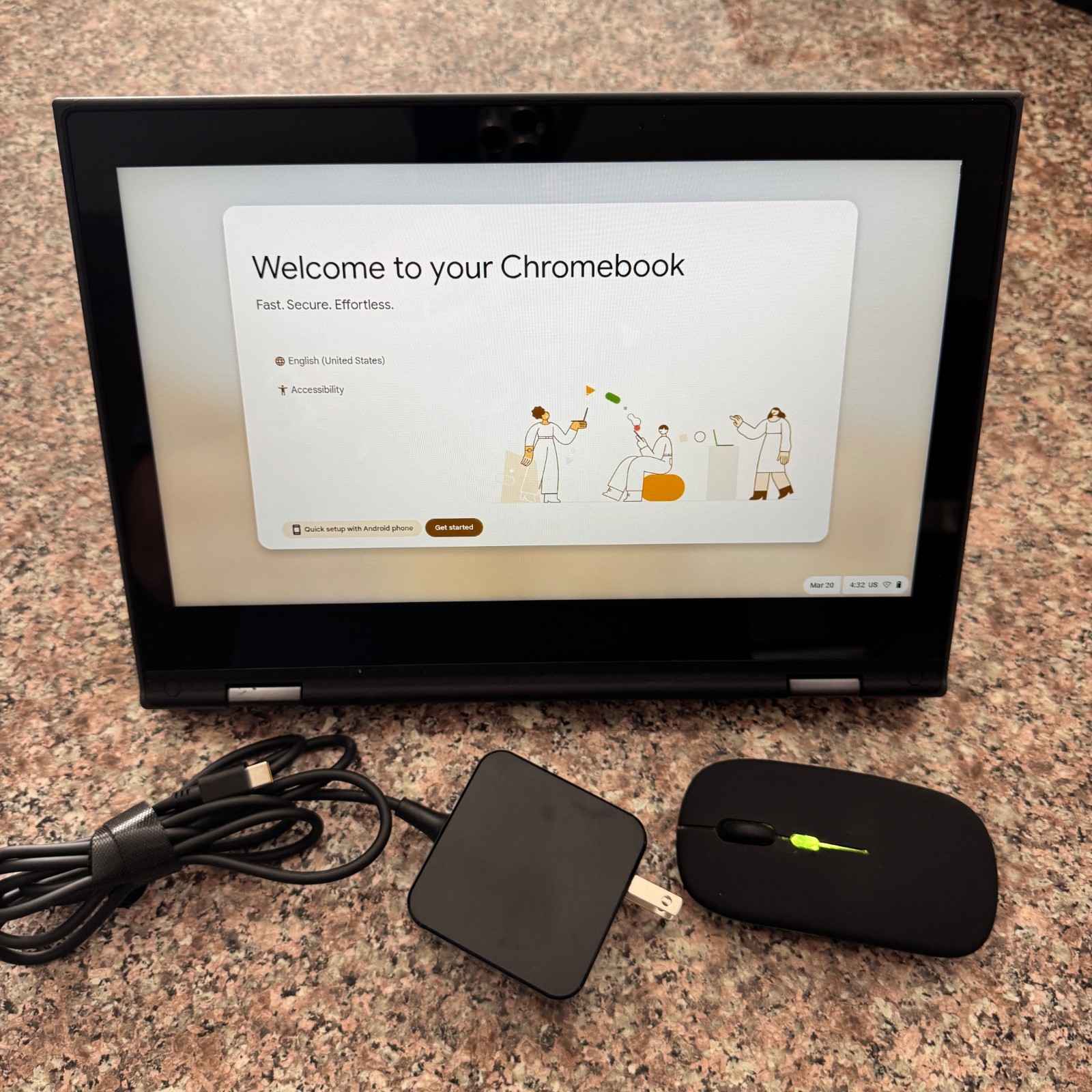 Lenovo Chromebook 300e 2nd Gen 2-in-1 11.6″ HD Touch 4GB 32GB – Wireless Mouse