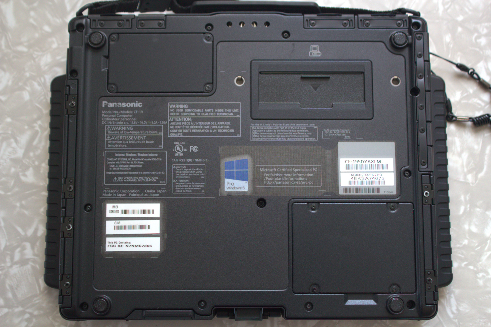 Panasonic Toughbook CF-19 MK7 i5-3340M New 1TB SSD 16GB RAM Touch 4G 0 Hours