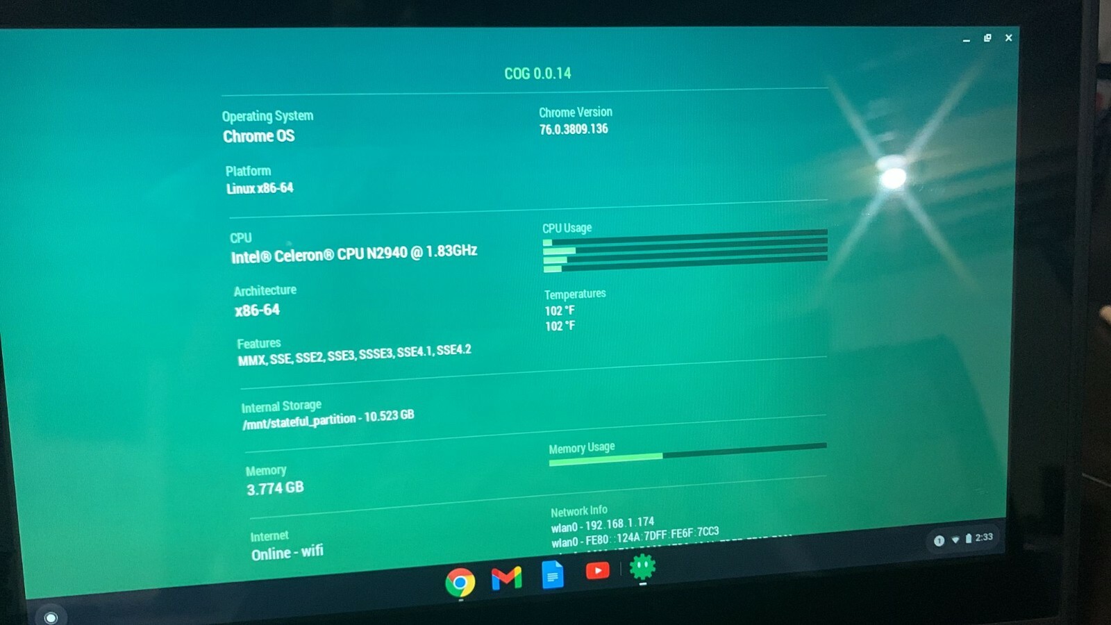 Lenovo Thinkpad 11E, Chrmebook, 4 GB RAM, 16 GB SSD