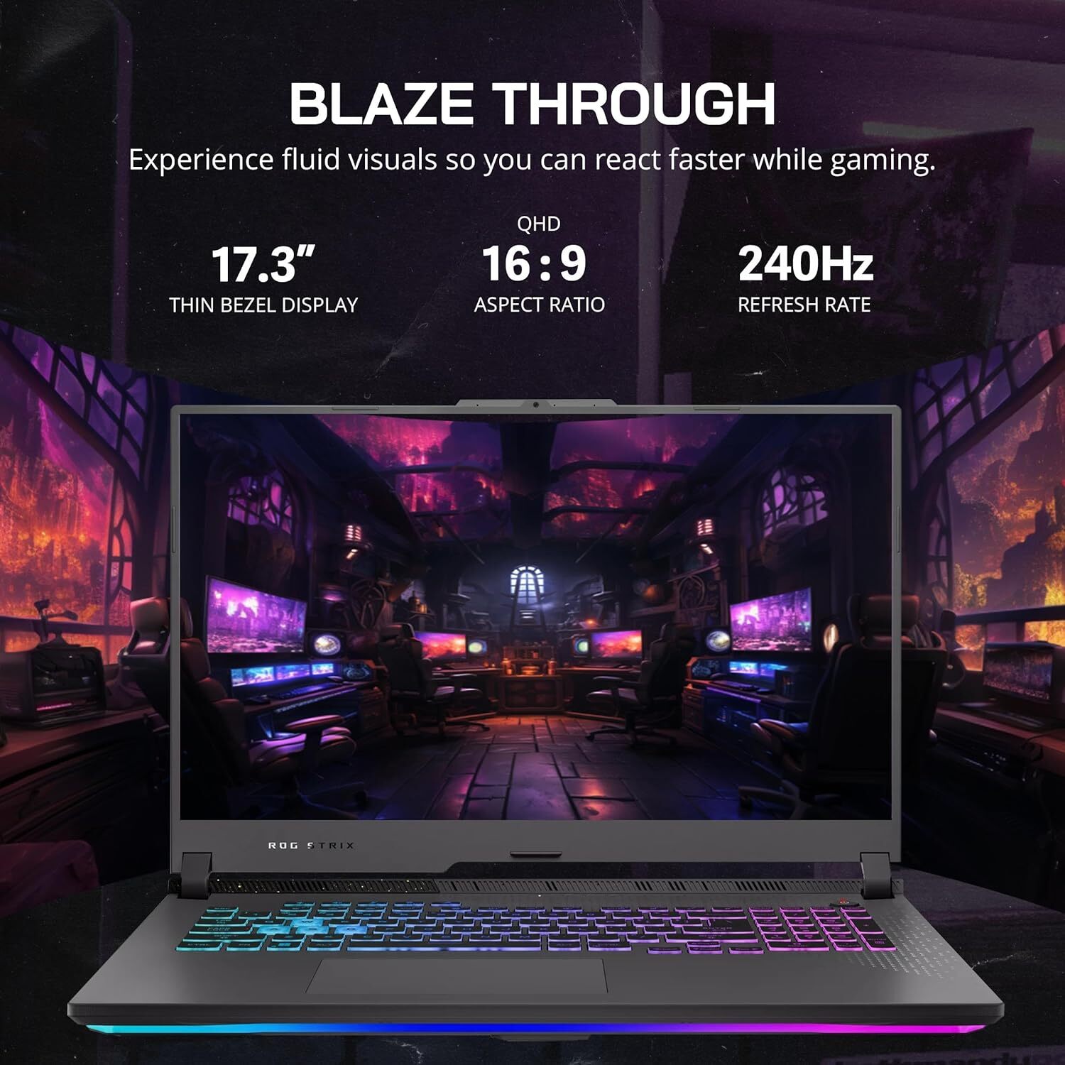 Asus ROG Strix G17 17.3 QHD Gaming Laptop AMD Ryzen 9 Geforce 64GB 4TB Win 11