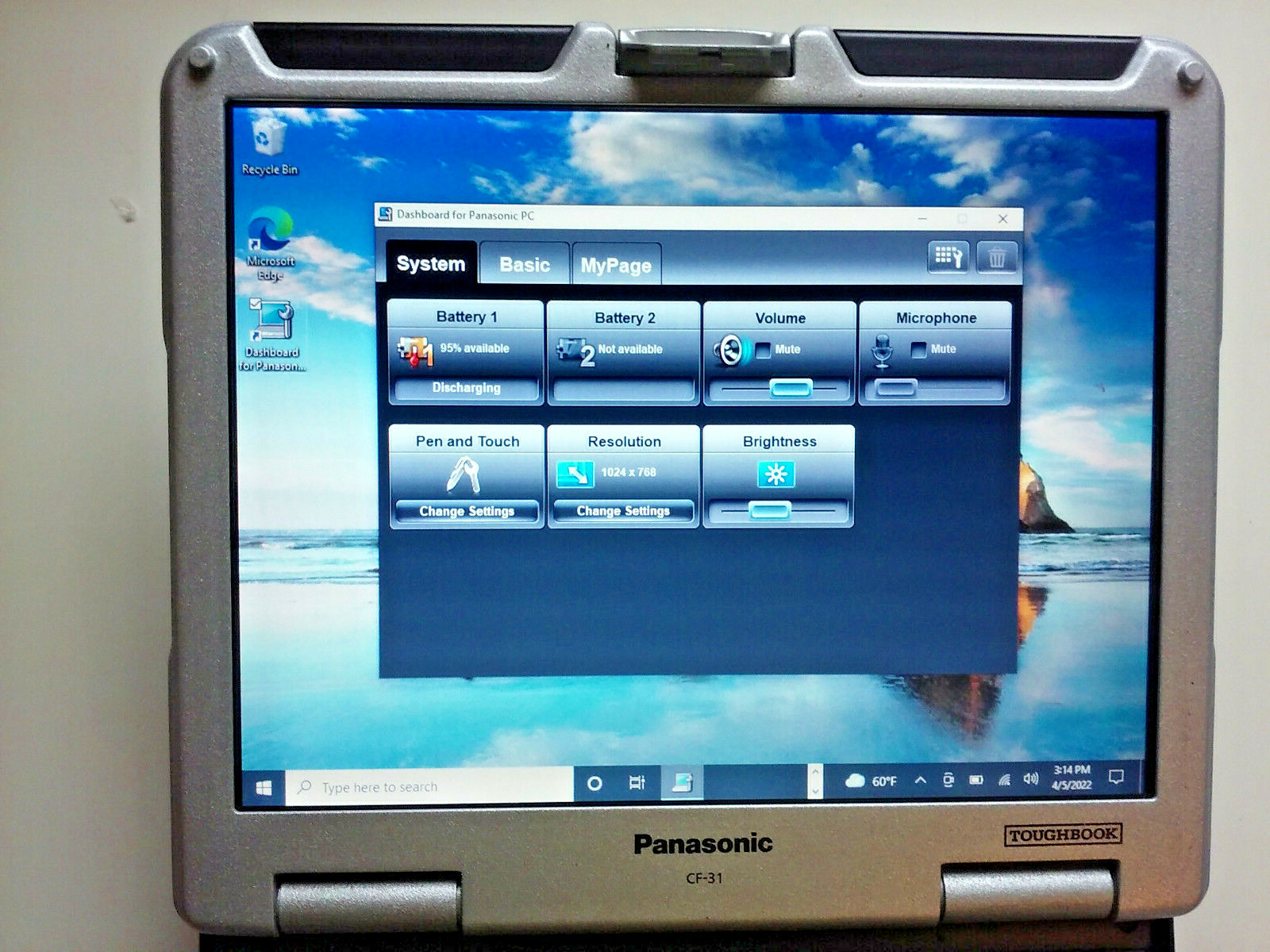 Panasonic Toughbook CF-31 MK2 2.50GHz TOUCH SCREEN, 256GB WIRELESS WIN10 PRO