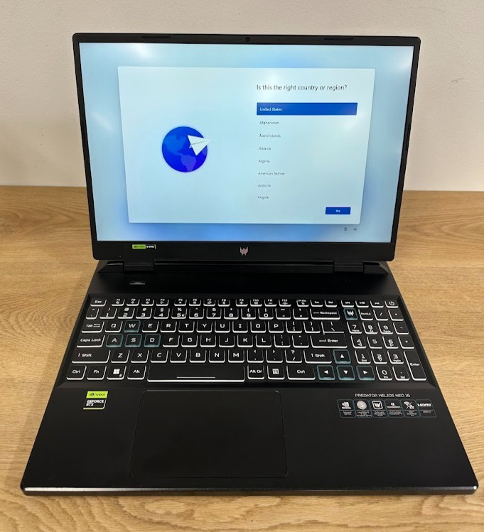 Acer Predator Helios Neo 16, Core i7 13700HX, 16GB DDR5, RTX 4050Ti, 512GB SSD