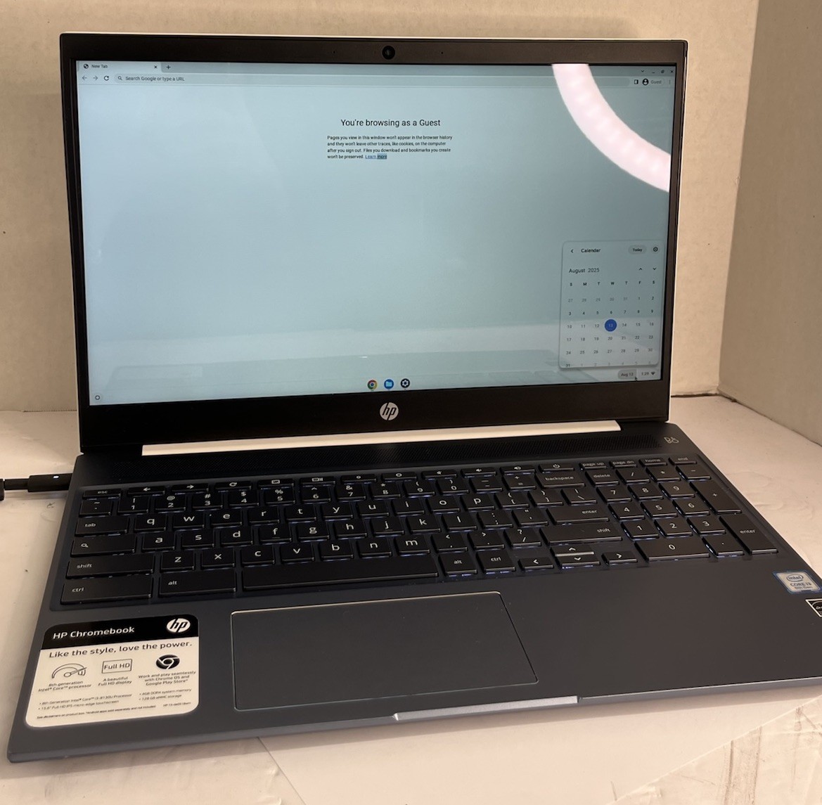 HP 15-de0518wm Chromebook 15.6″ FHD TOUCHSCREEN i3-8130U 3.4GHz 4GB 128GB *read*