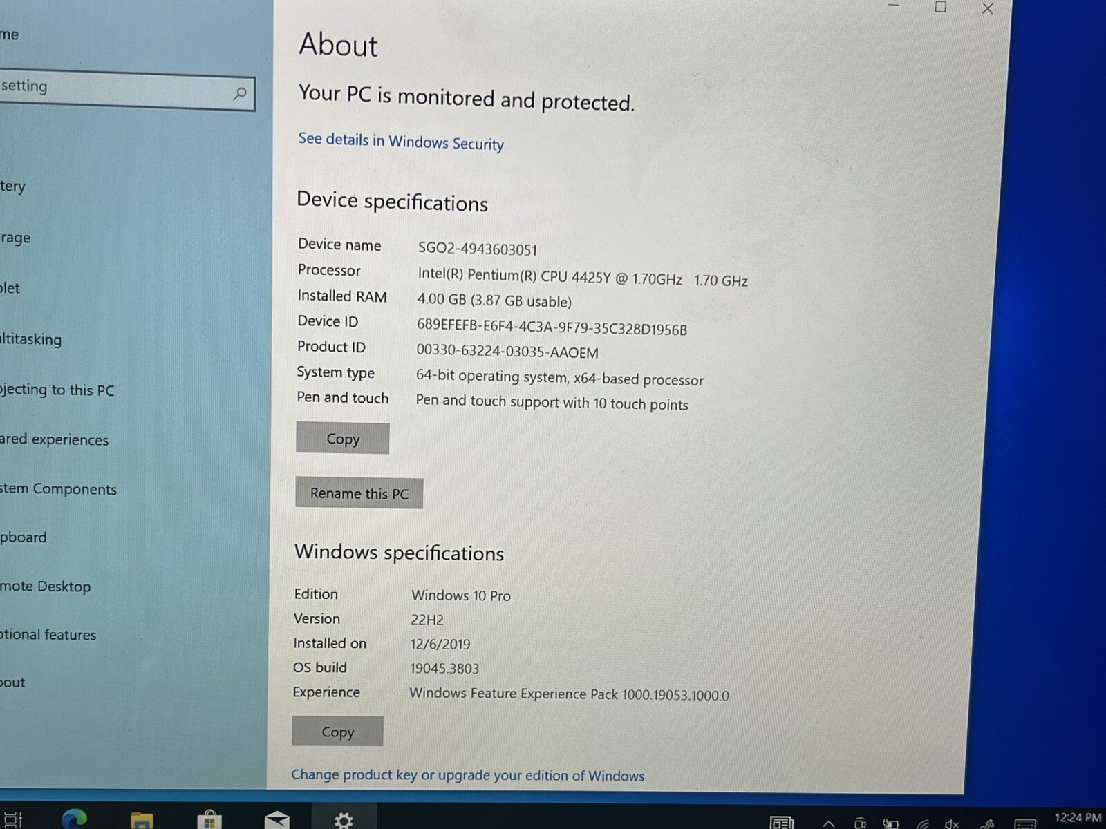 Microsoft 1926 Surface Go 2 10.5″ Pentium 4425Y @1.70Ghz 4GB Ram 64GB eMMc #3