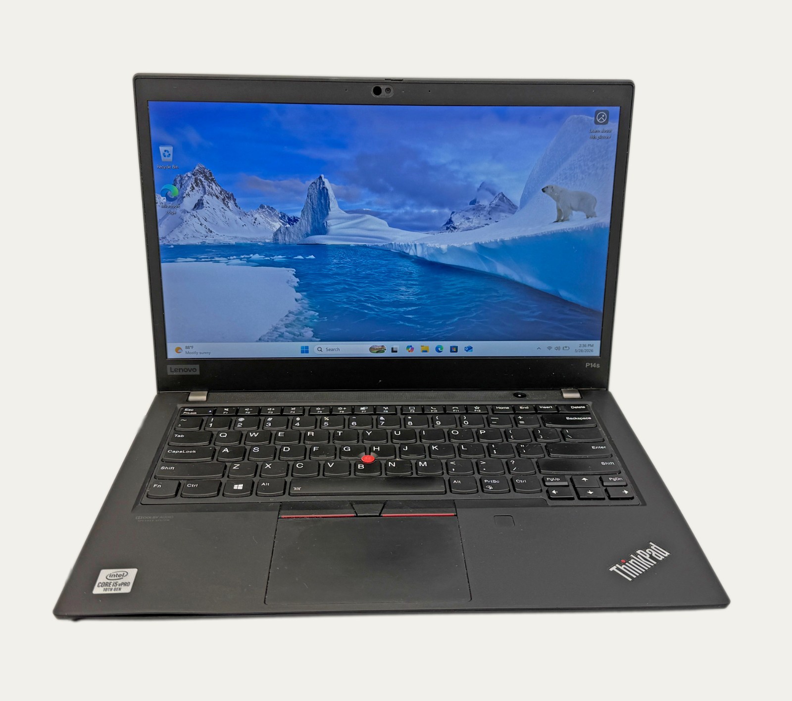 Lenovo Thinkpad P14s Gen 1 i5-10310U 1.7GHz 16GB RAM 128GB SSD BH: 88%