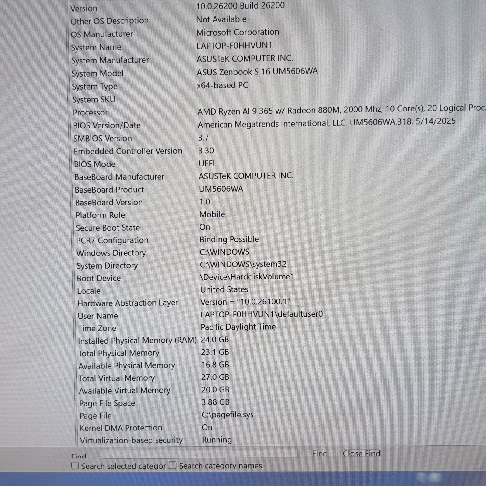 ASUS Zenbook S 16 UM5606WA AMD Ryzen AI 9 365 2.00GHz 24GB RAM 1TB SSD 16″