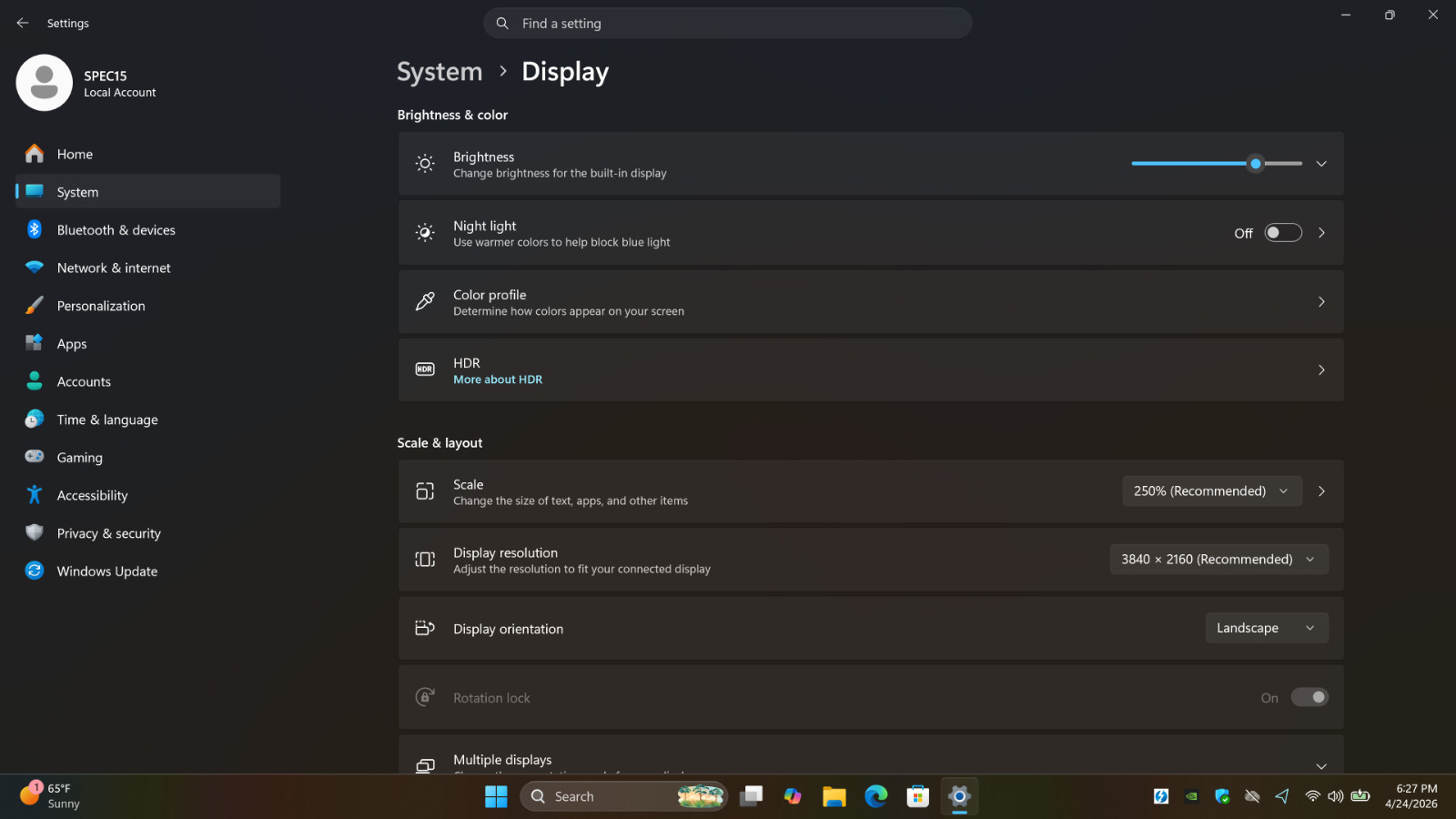 HP Spectre X360 15.6″ – 512GB SSD, i7 8th Gen. 16GB, 2-in-1 TOUCH + Charger, W11