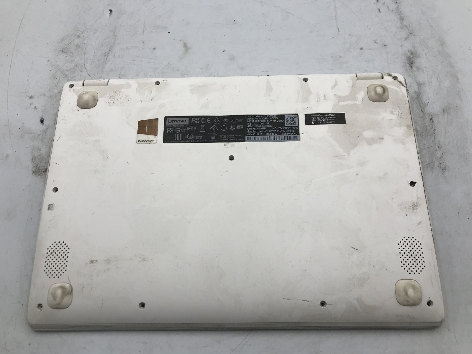 LENOVO IDEAPAD 110S 11IBR – FOR PARTS/REPAIR – INTEL CELERON N3060 – 2GB RAM -BB