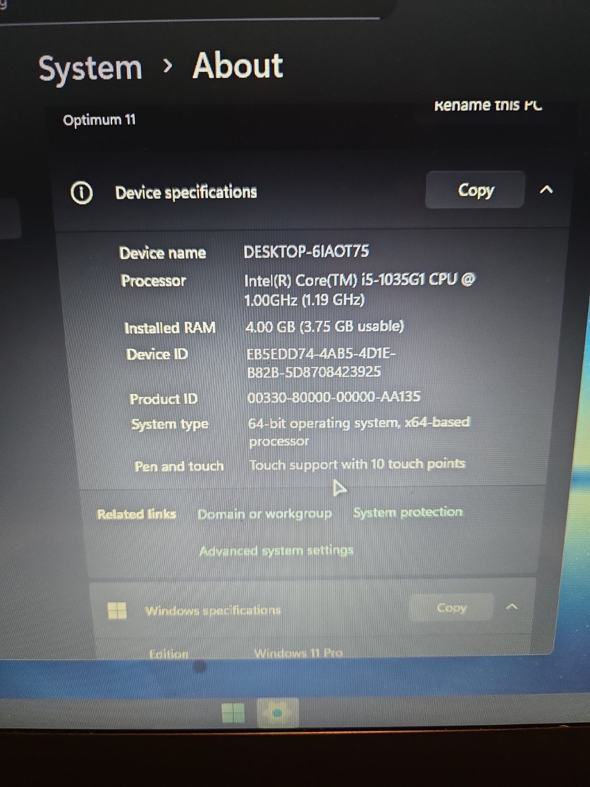 Lenovo IdeaPad 3 15.6″ Touchscreen i5 10th 1.19GHz 4g 128g Win11 ✋🏾READ DETAILS