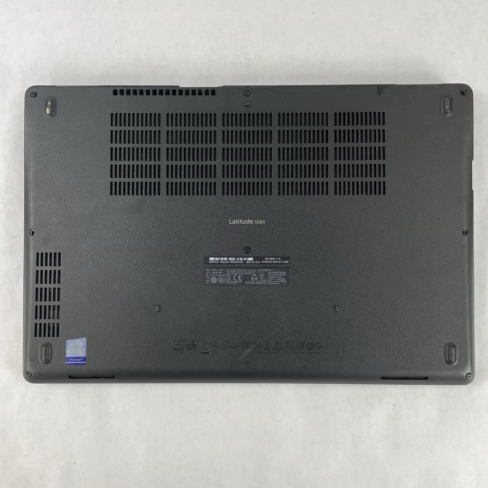 Dell Latitude 5580 15.6″ i5-7300U 2.6 GHz 8 GB RAM No SSD/OS/AC – Bad Back Edge