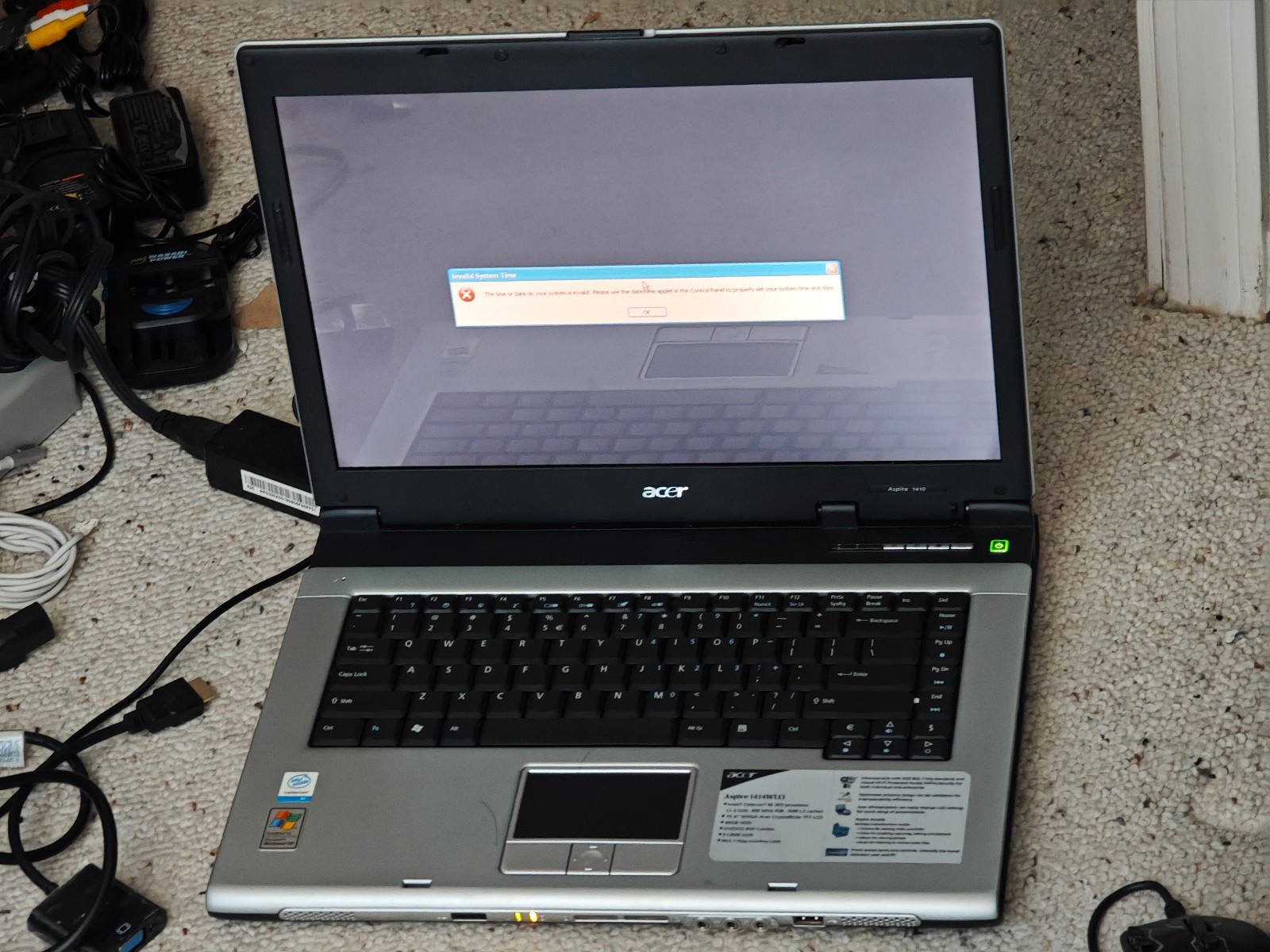 Acer Aspire 1414WLCi ZL1 1410 – 40GB HDD, 512MB RAM, Intel Celeron M, Win XP