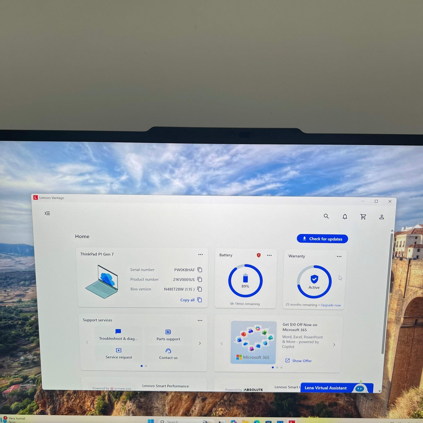 Lenovo ThinkPad P1 Gen7 Laptop Ultra 9 32GB 1TB RTX 4070 Mint – 100% battery