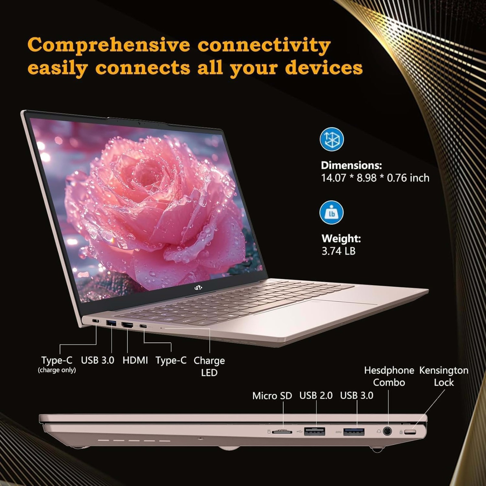Nimo 15.6-Inch FHD Laptop N150 with Intel Quad Core-13Th(Up to 3.6Ghz), 4GB RAM